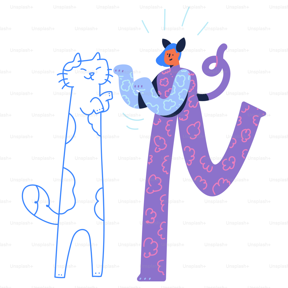 Un dessin d’un chat et d’une lettre m