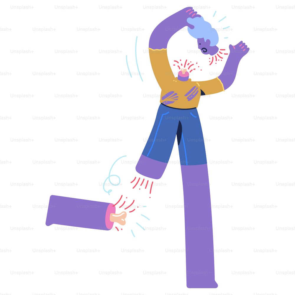 A man is holding his head in his hands