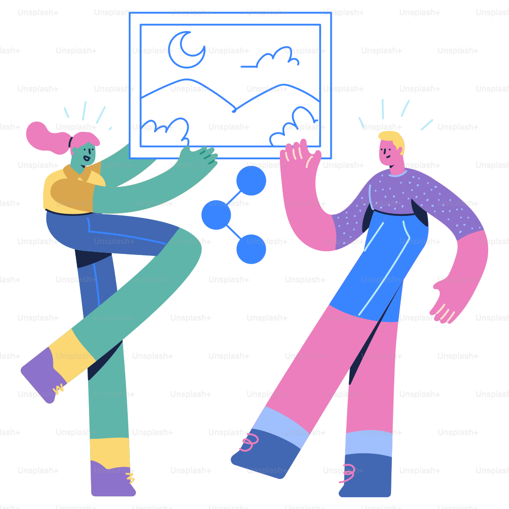 A couple of people standing next to each other