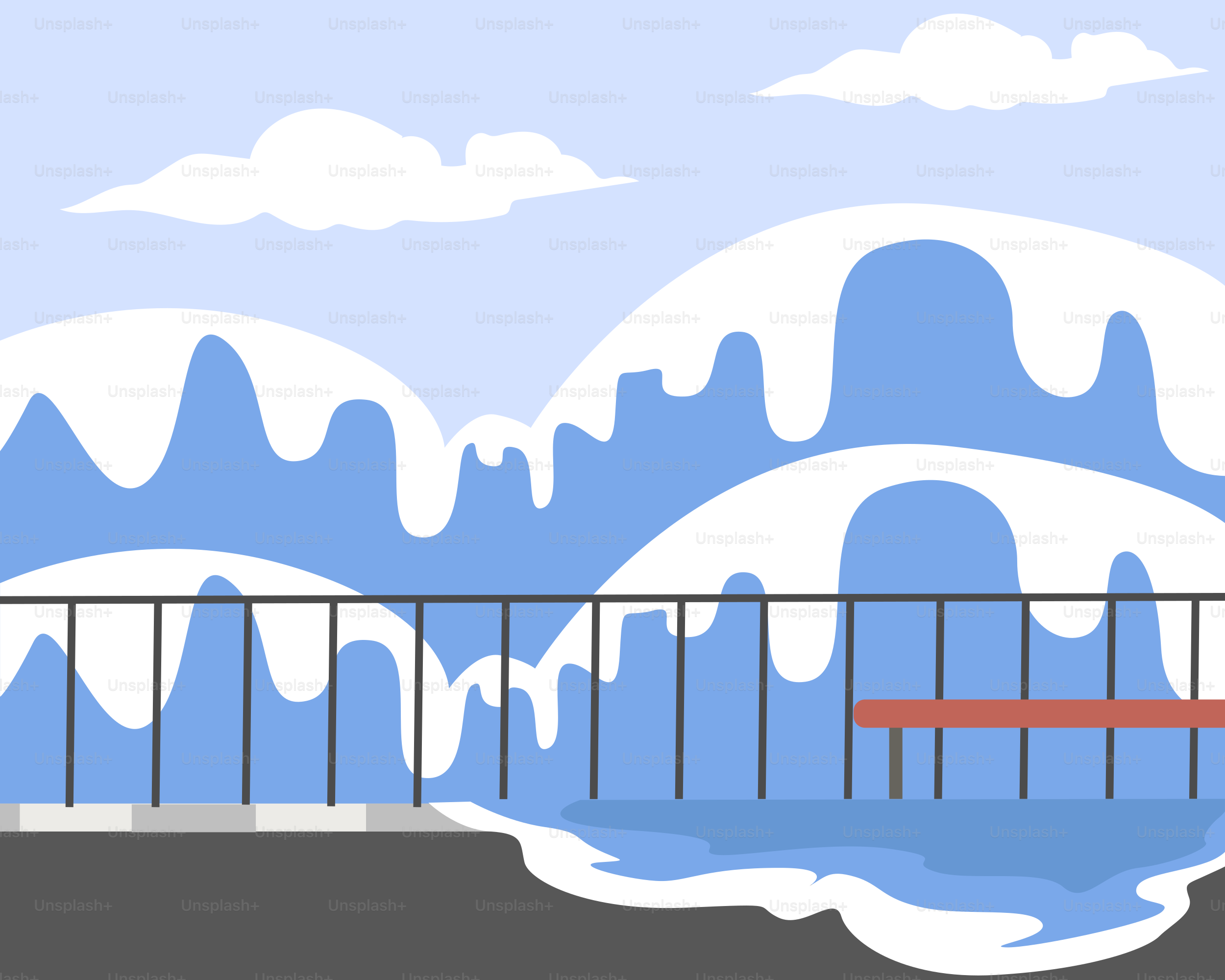 A person is walking across a bridge over a body of water