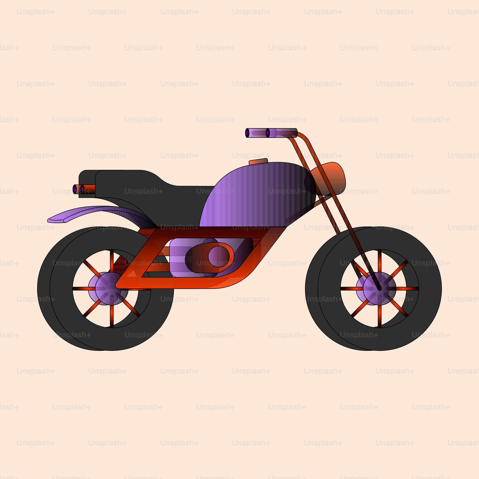 An image of a motorcycle that is in the shape of a motorcycle