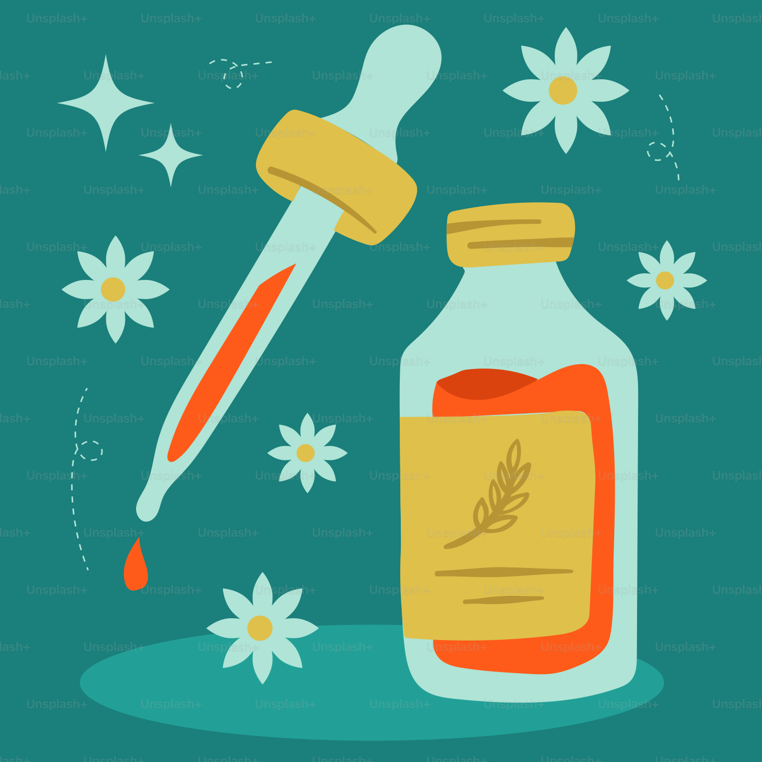 A bottle of medicine next to a syringe