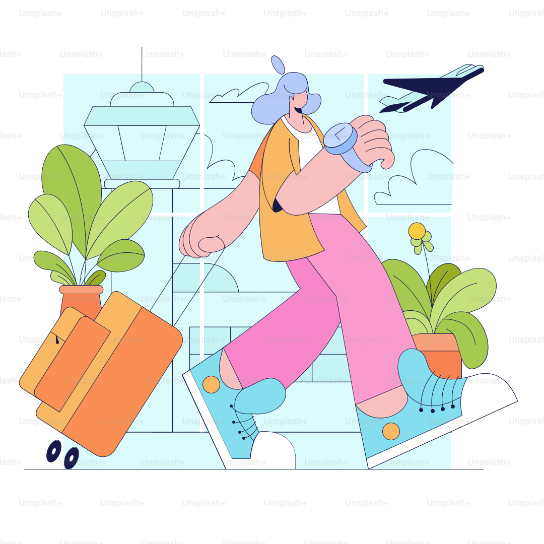 Une femme marchant dans une rue avec des bagages