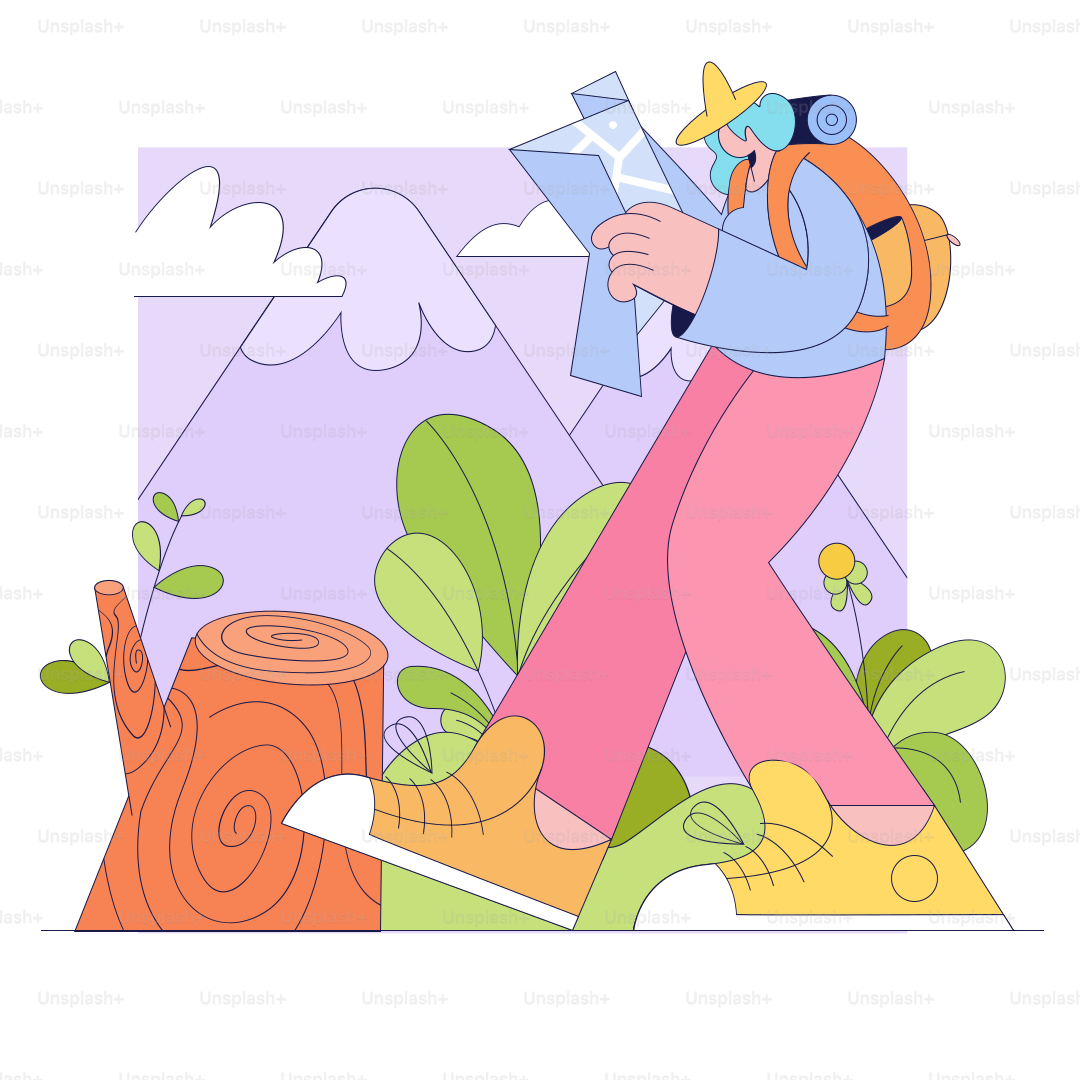 Una persona con mochila camina por el bosque