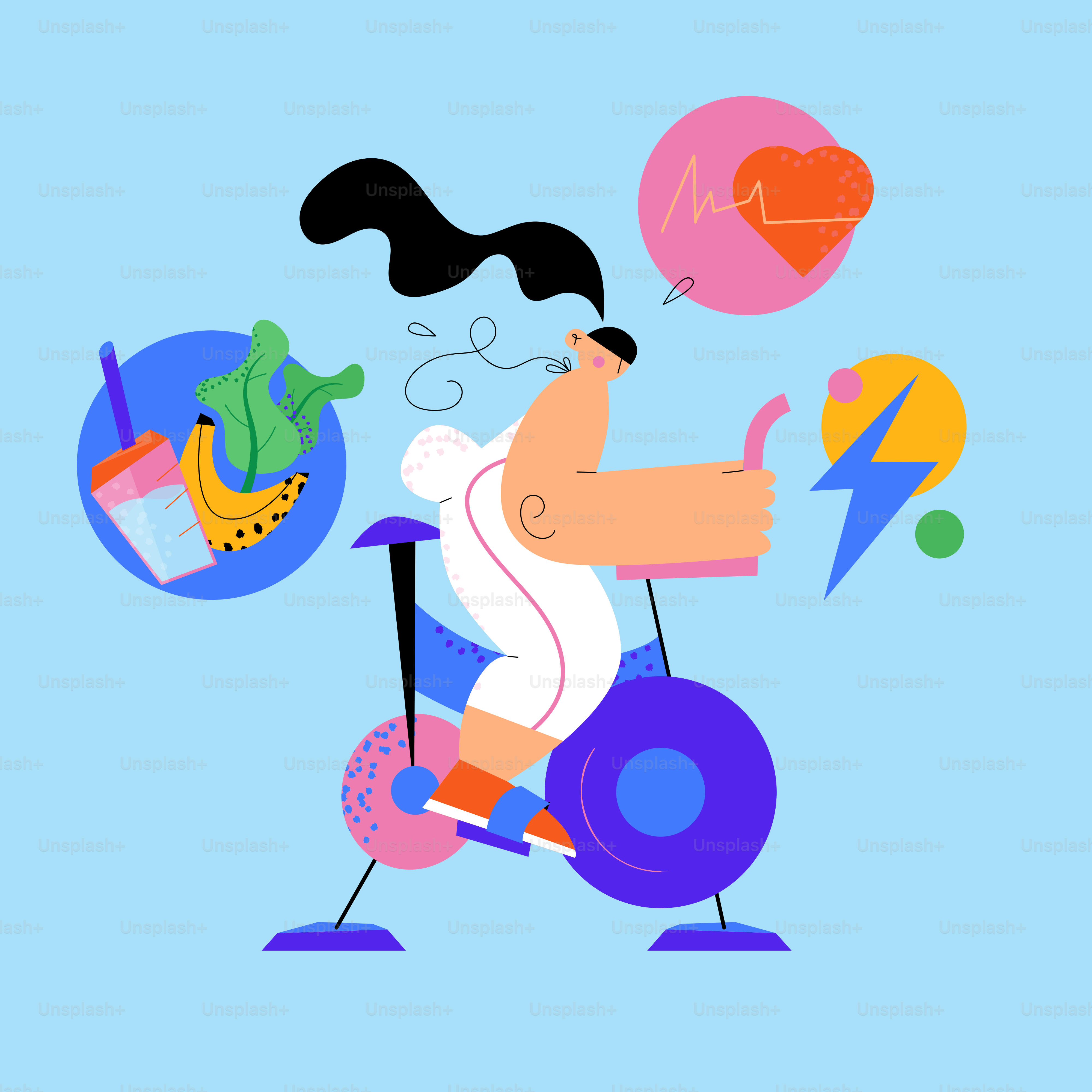 Un uomo in bici con un cuore sopra