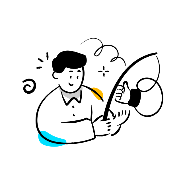 A man holding a megaphone with a speech bubble coming out of it