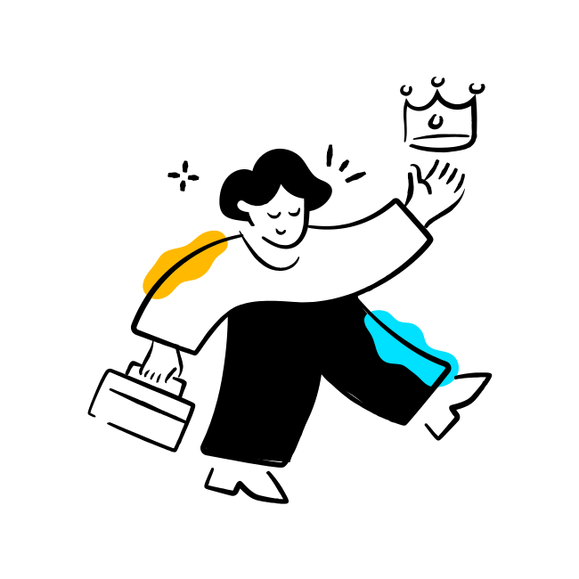 A drawing of a man with a crown on his head