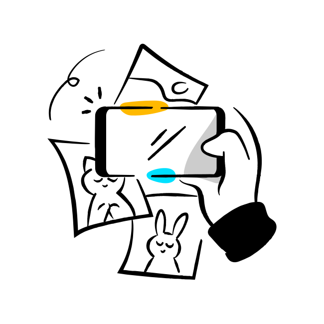 A person taking a picture with a cell phone