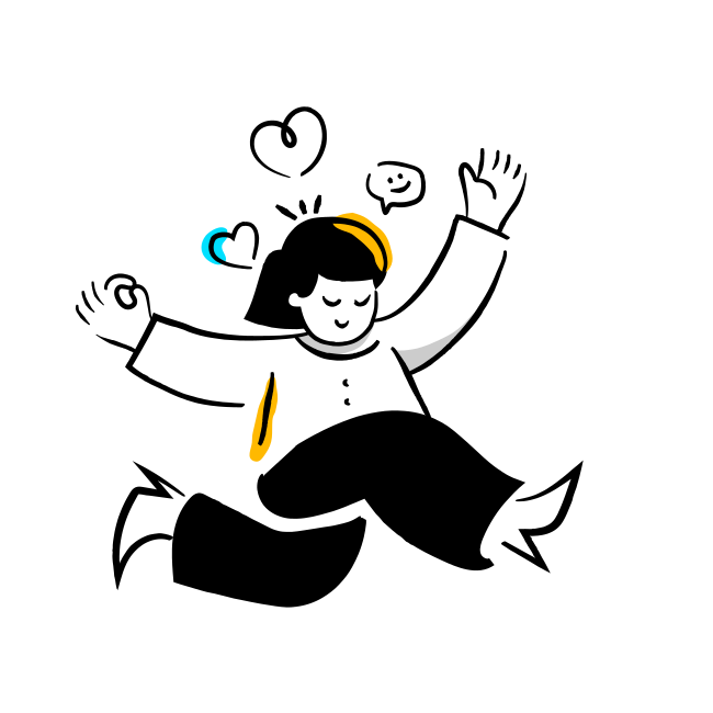 A woman is jumping up in the air