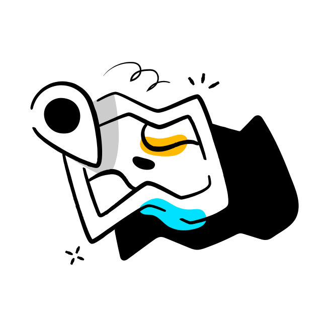 Un personaje de dibujos animados vuela por el aire