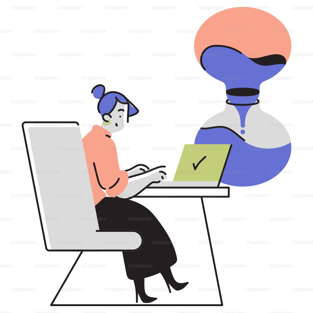 Eine Person, die an einem Tisch mit einem Laptop sitzt