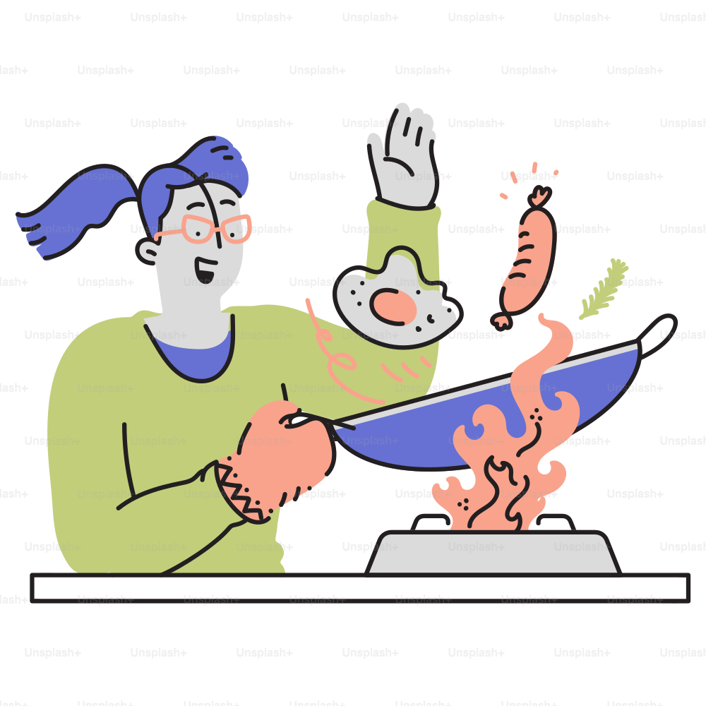 A man cooking a hot dog on top of a grill