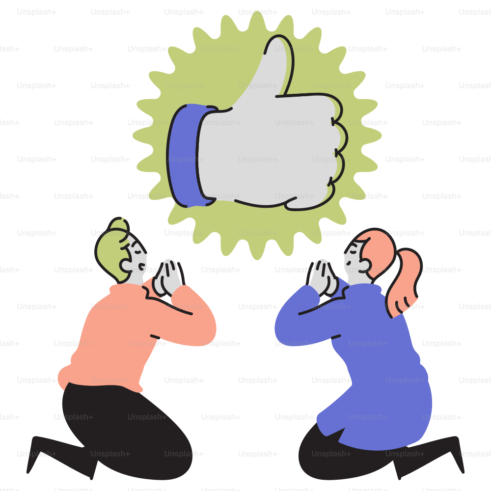 Two people are sitting down with thumbs up