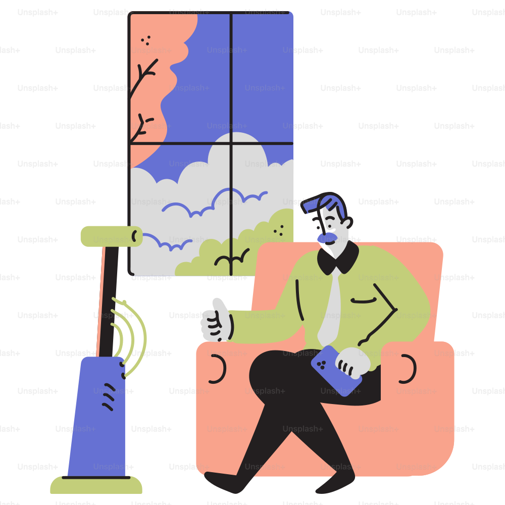 A man sitting on a couch with a remote control in his hand