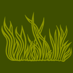 A green background with a picture of grass