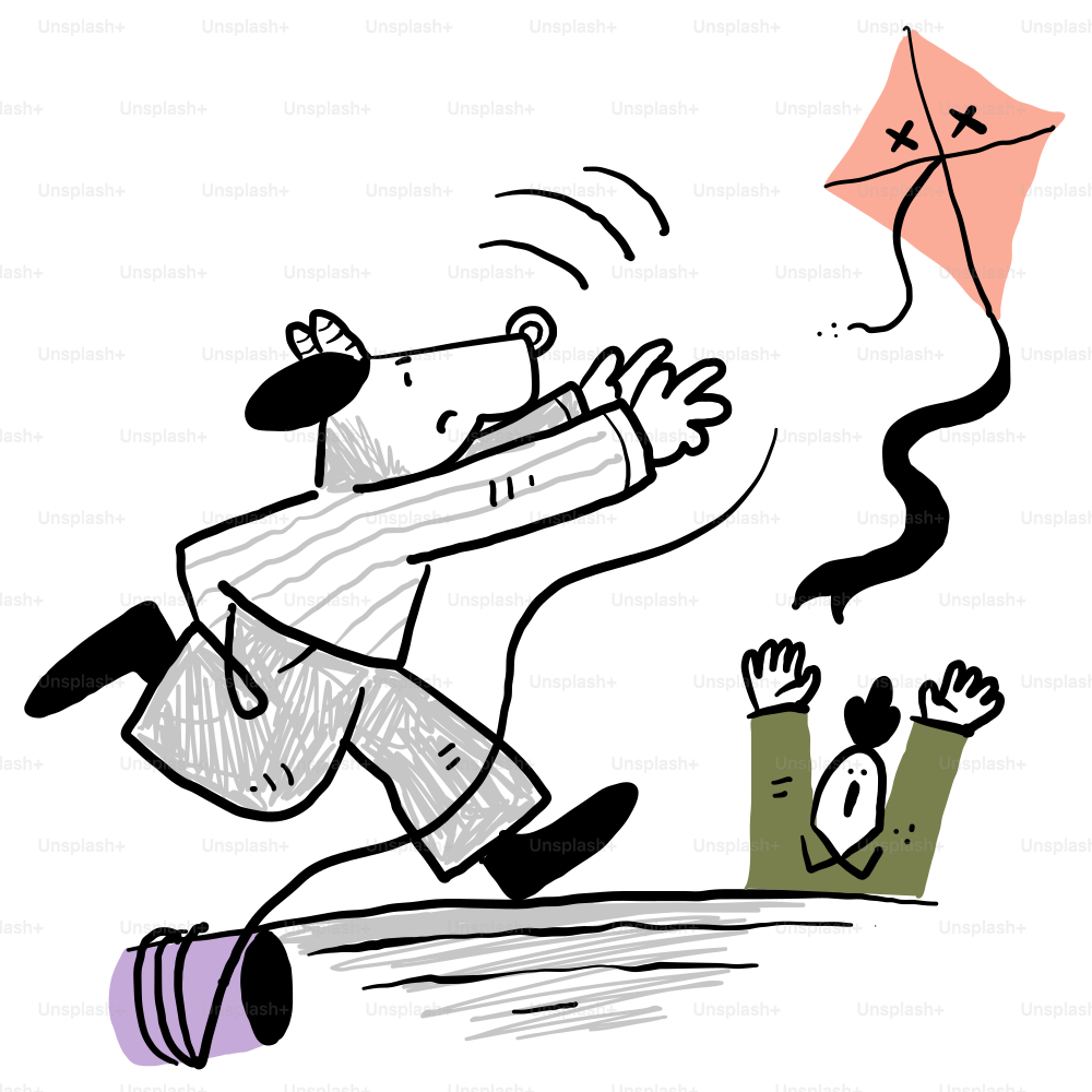 凧を飛ばす男の漫画