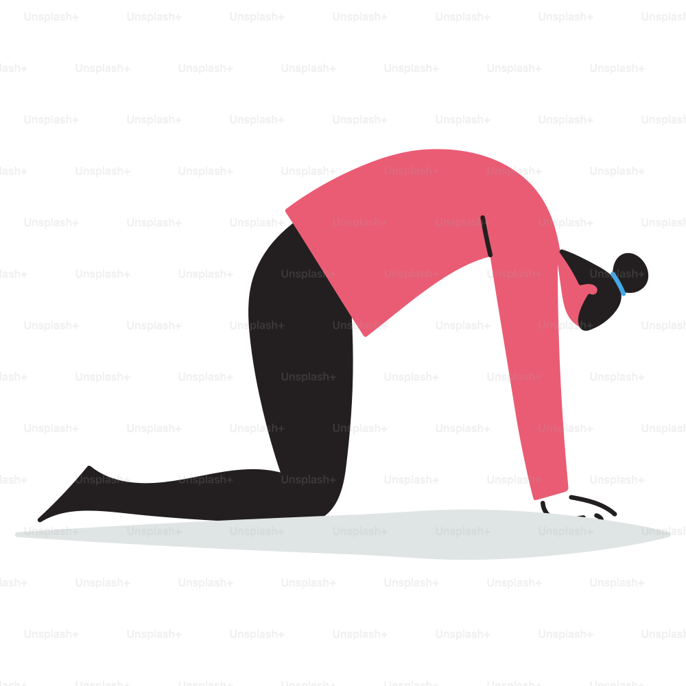 A person doing a push up on their knees