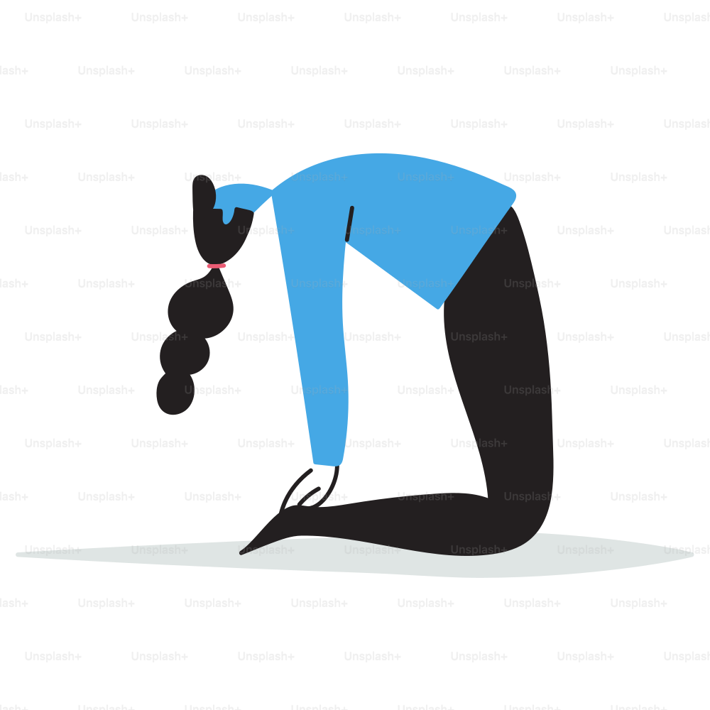 A person in a blue shirt doing a yoga pose