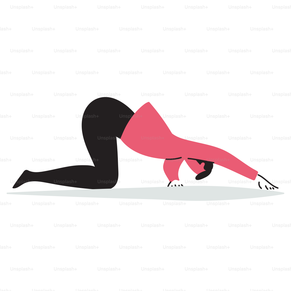 A woman doing a push up on her stomach