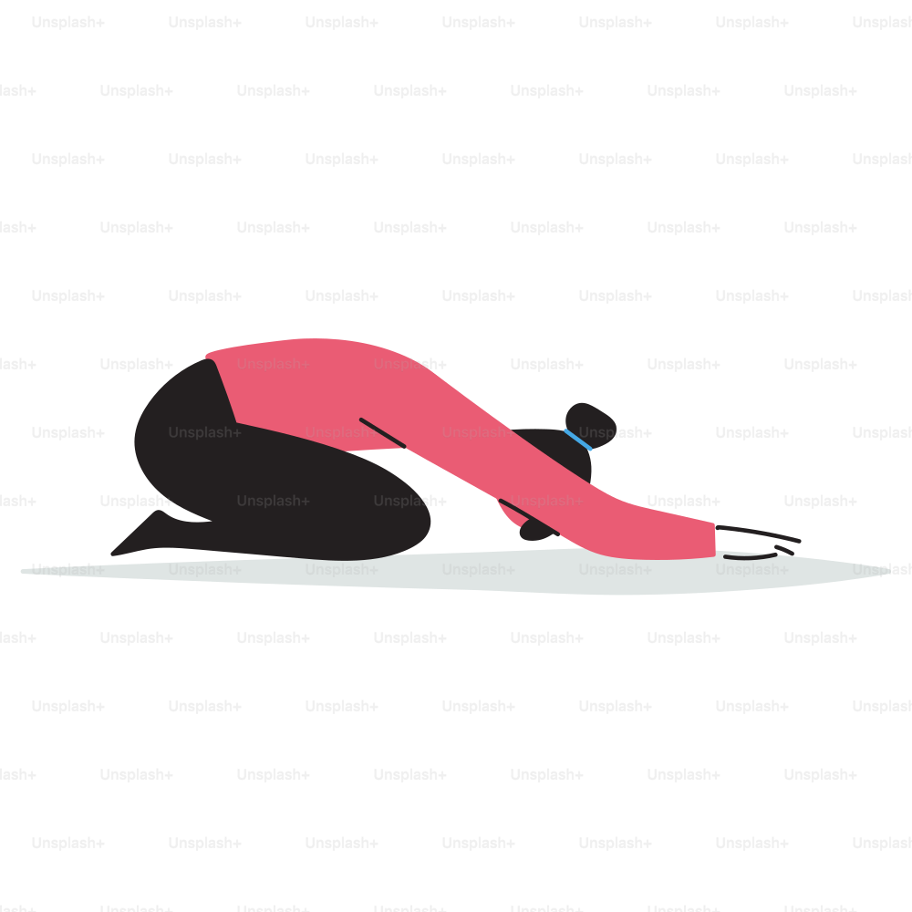 A person is doing a push up on a white background