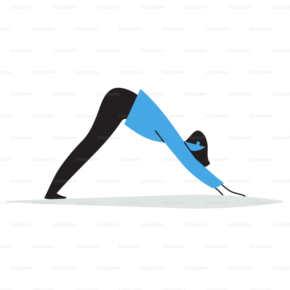 A woman is doing a yoga pose