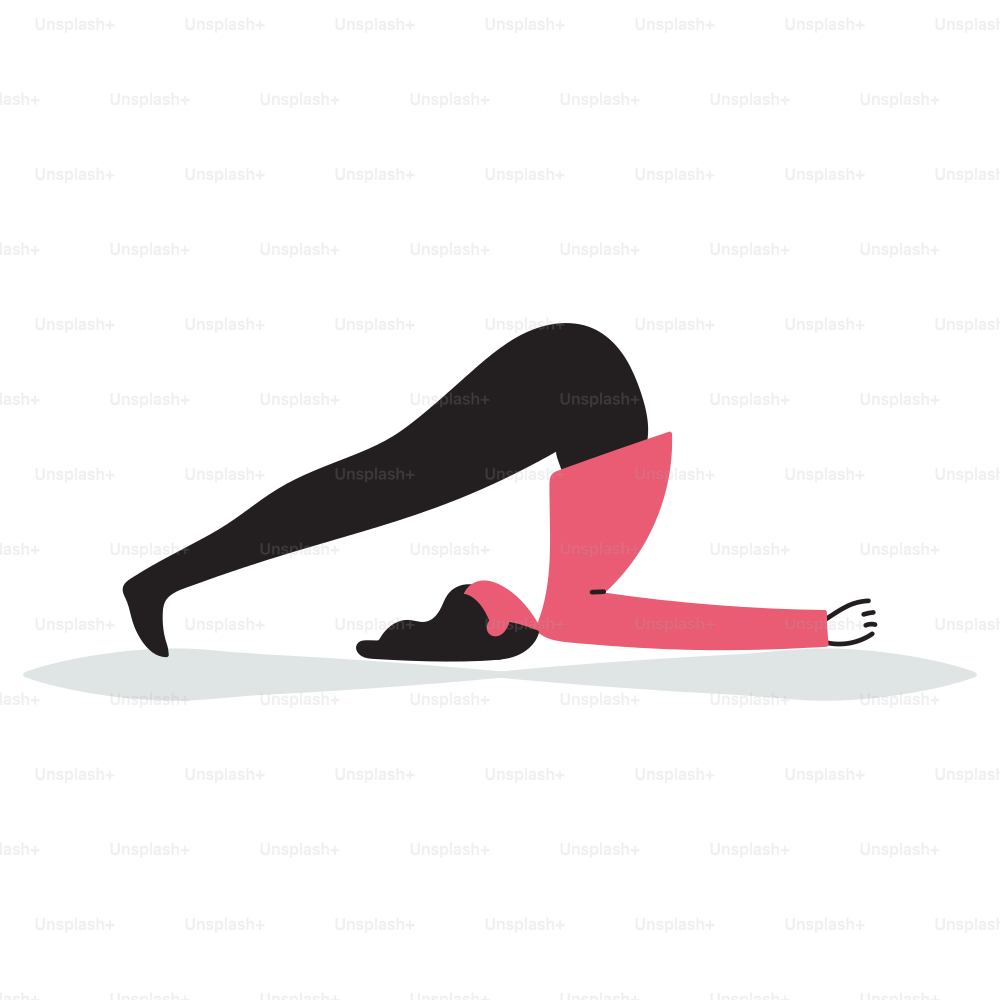 A woman is doing a yoga pose on her stomach