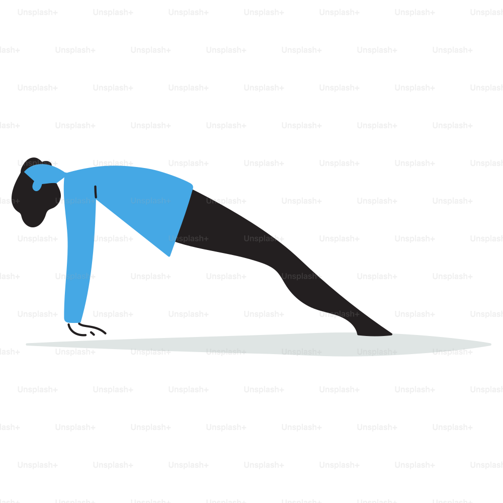 A person doing a yoga pose on a white background