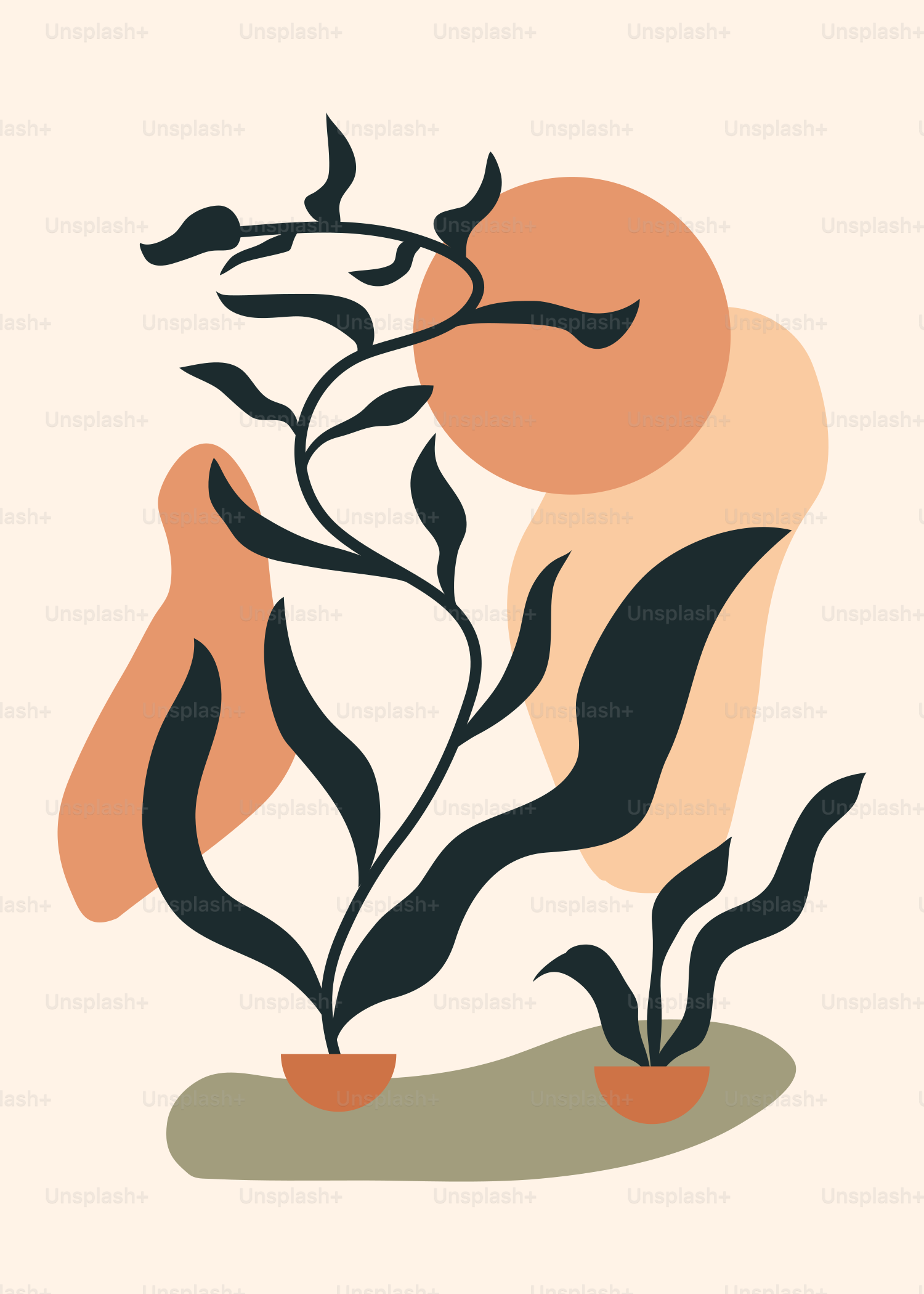 A picture of a plant in a vase