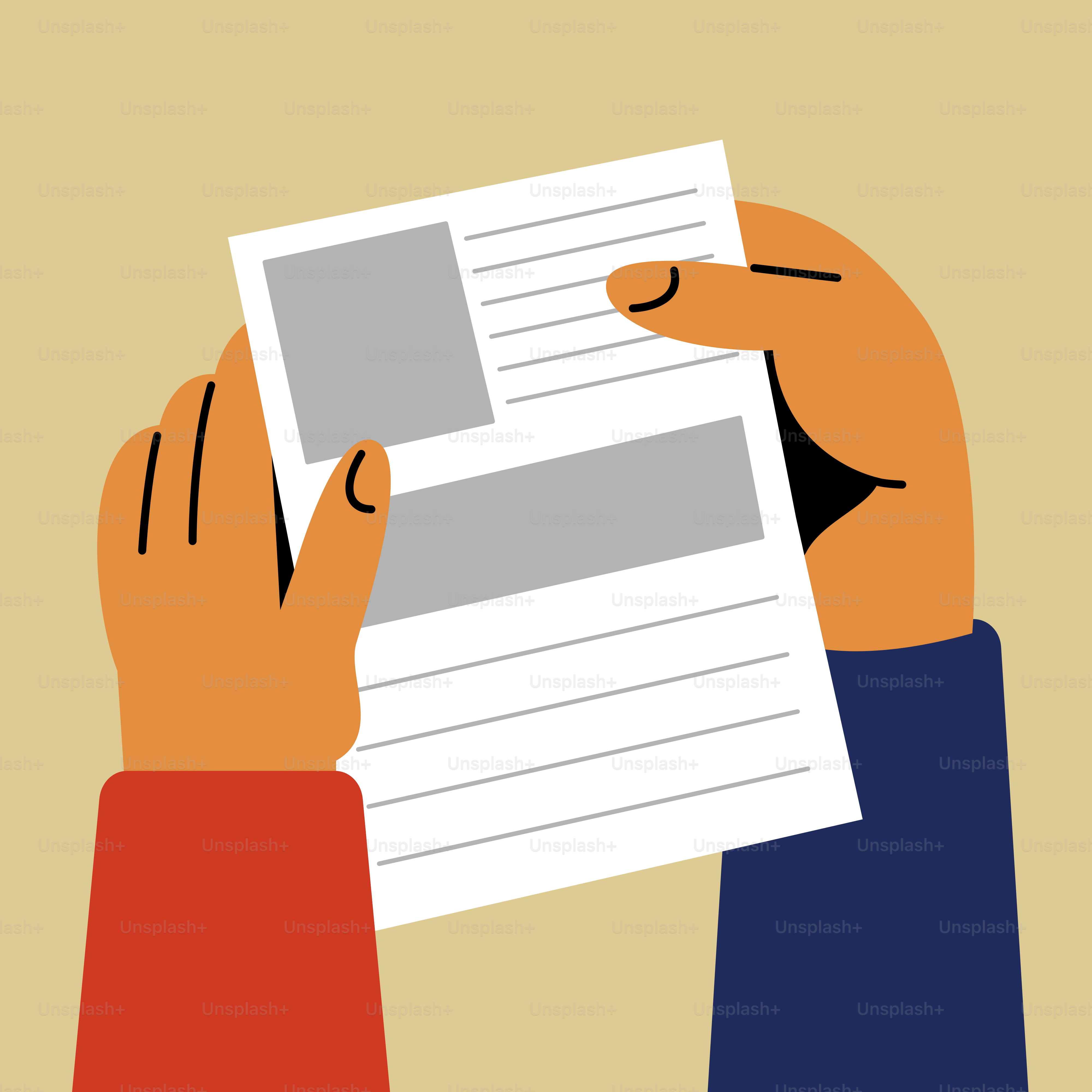 A person holding a piece of paper in their hands