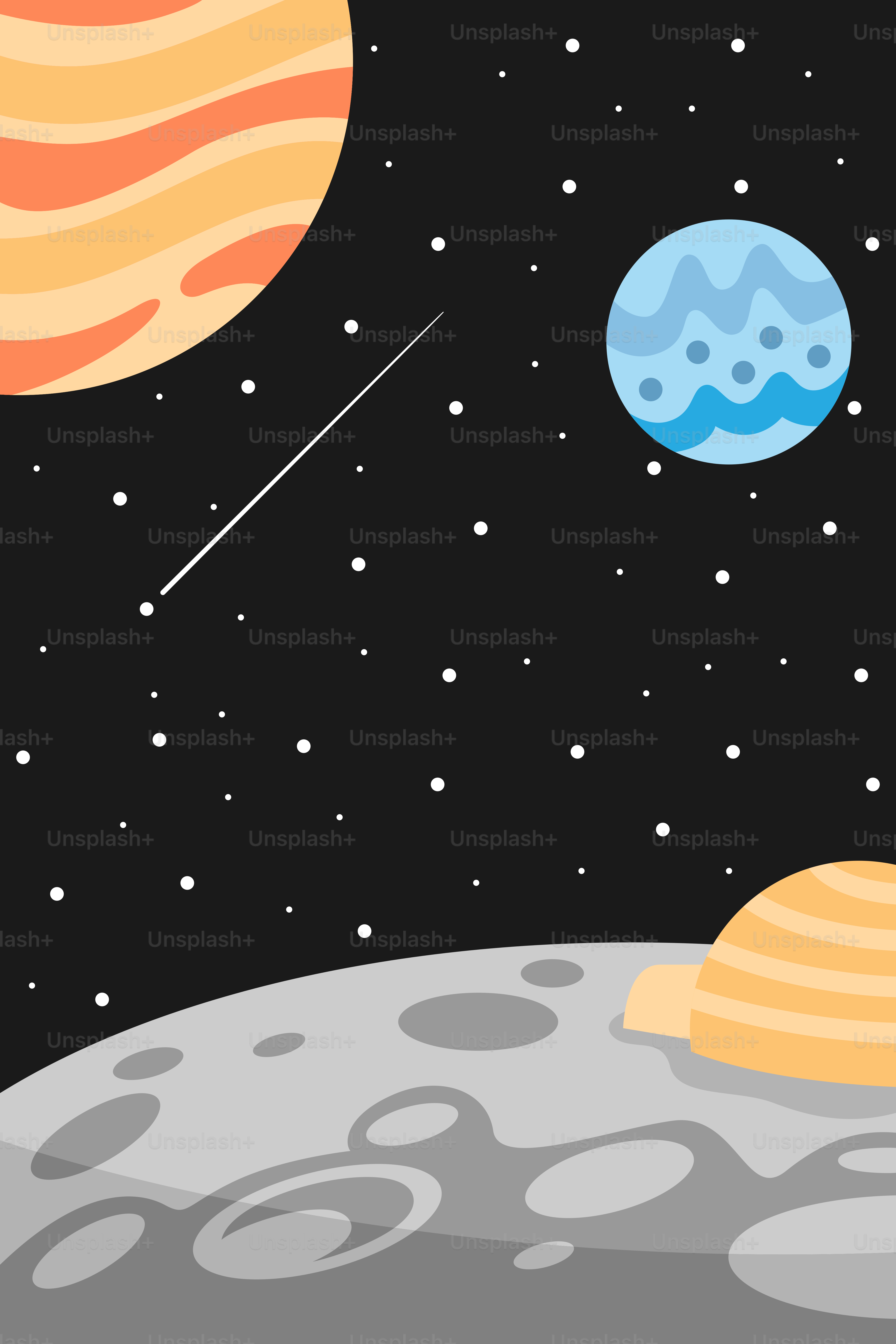 An image of a space scene with planets
