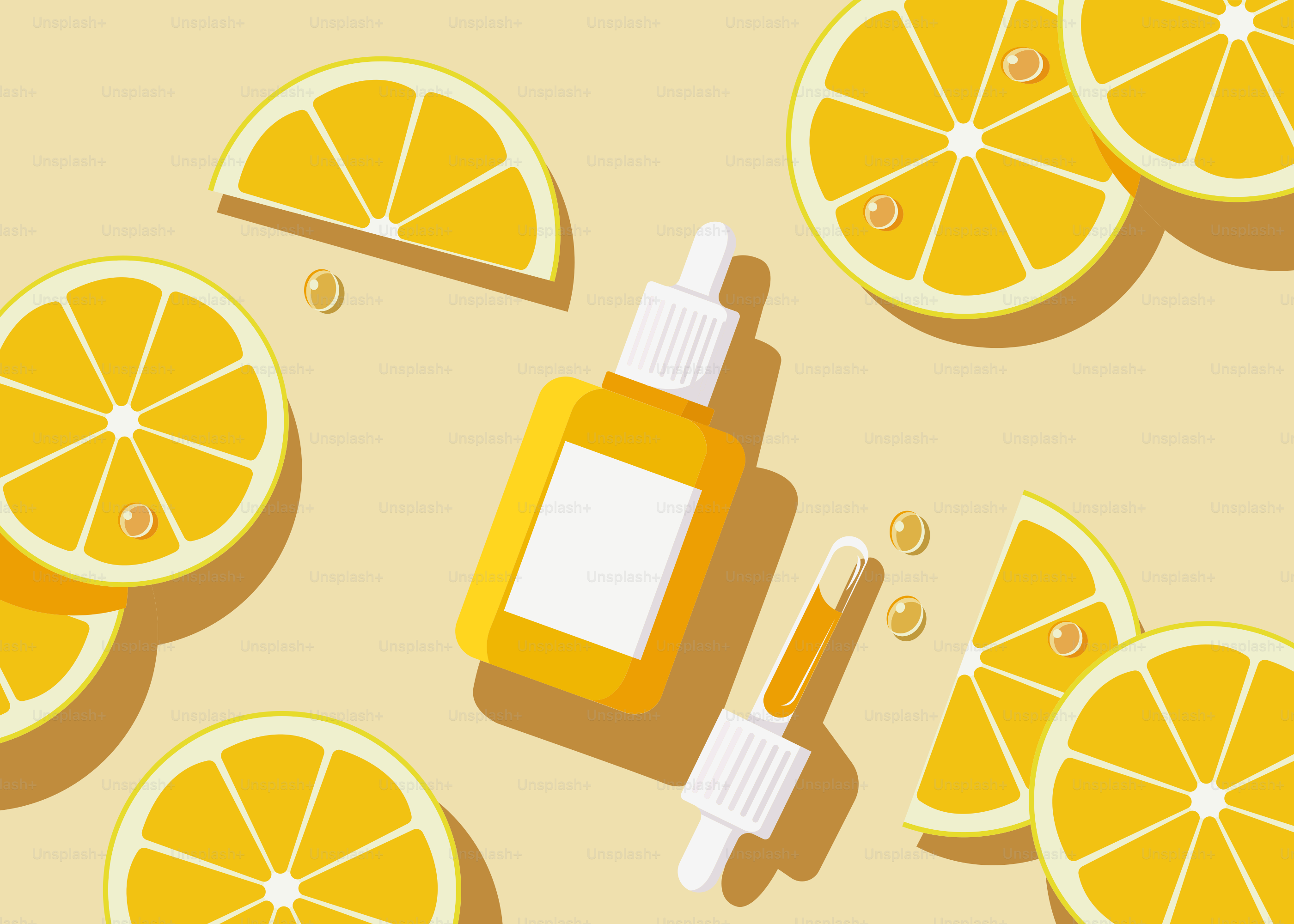 A bottle of lotion sitting next to sliced oranges