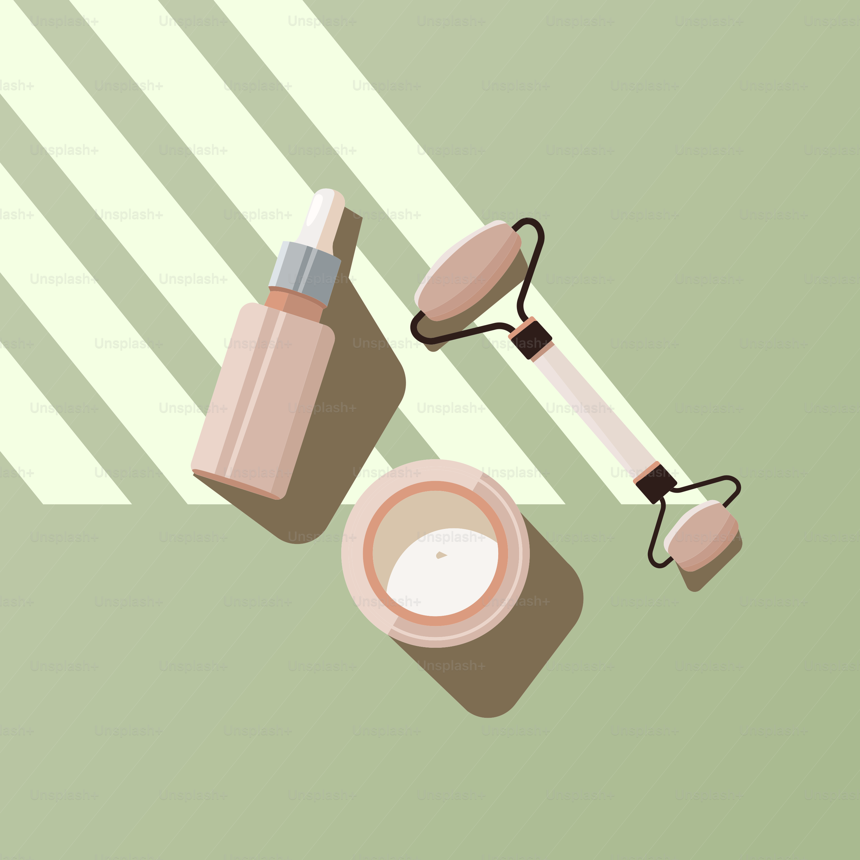 Eine Flasche Lotion und eine Flasche Lotion auf einem Tisch