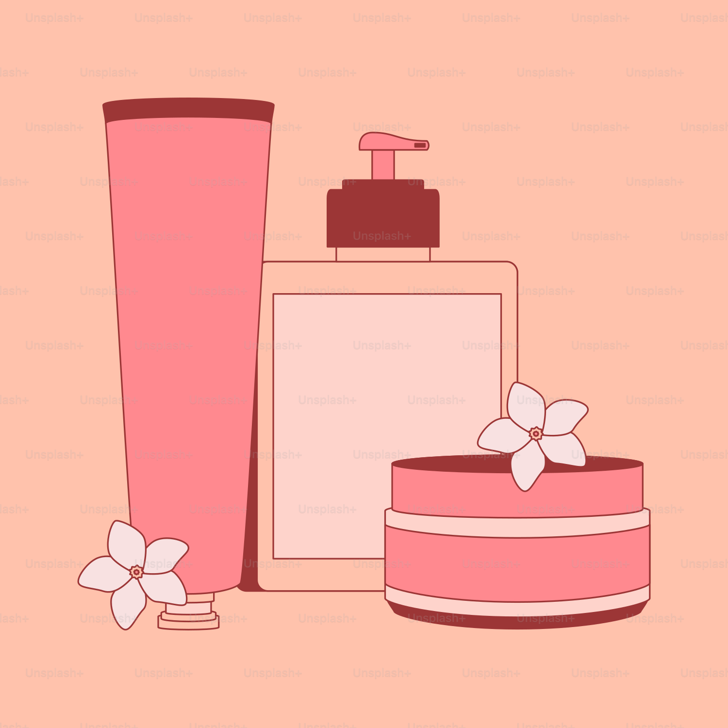 A bottle of lotion next to a container of lotion