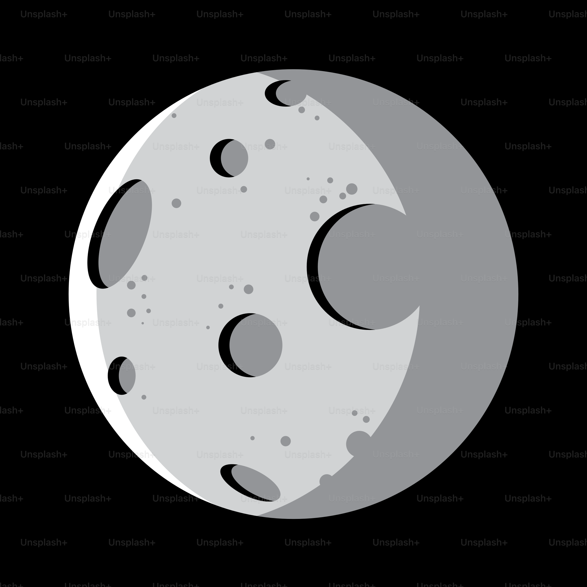 Una foto in bianco e nero di una luna