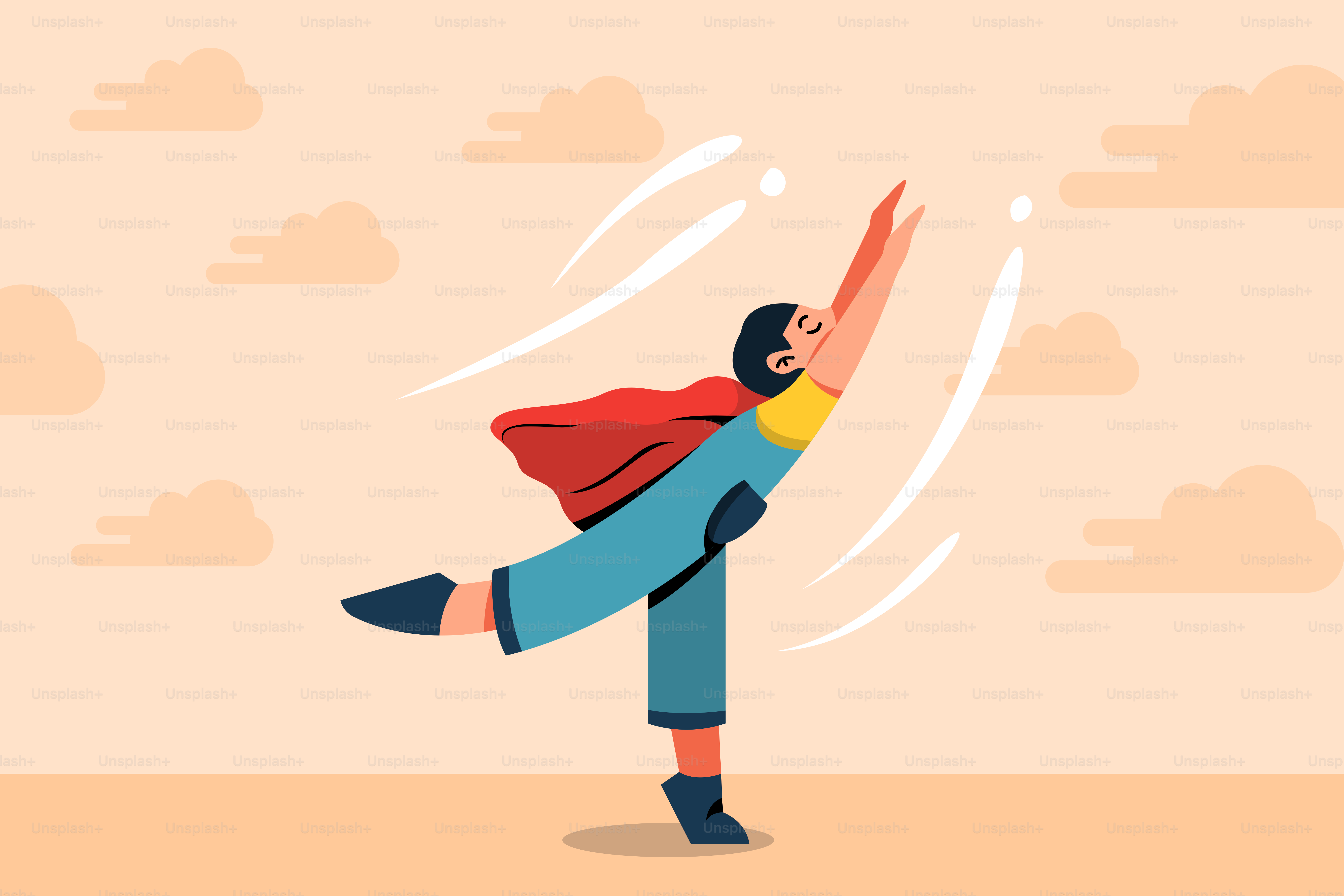 A man in a cape is throwing a frisbee