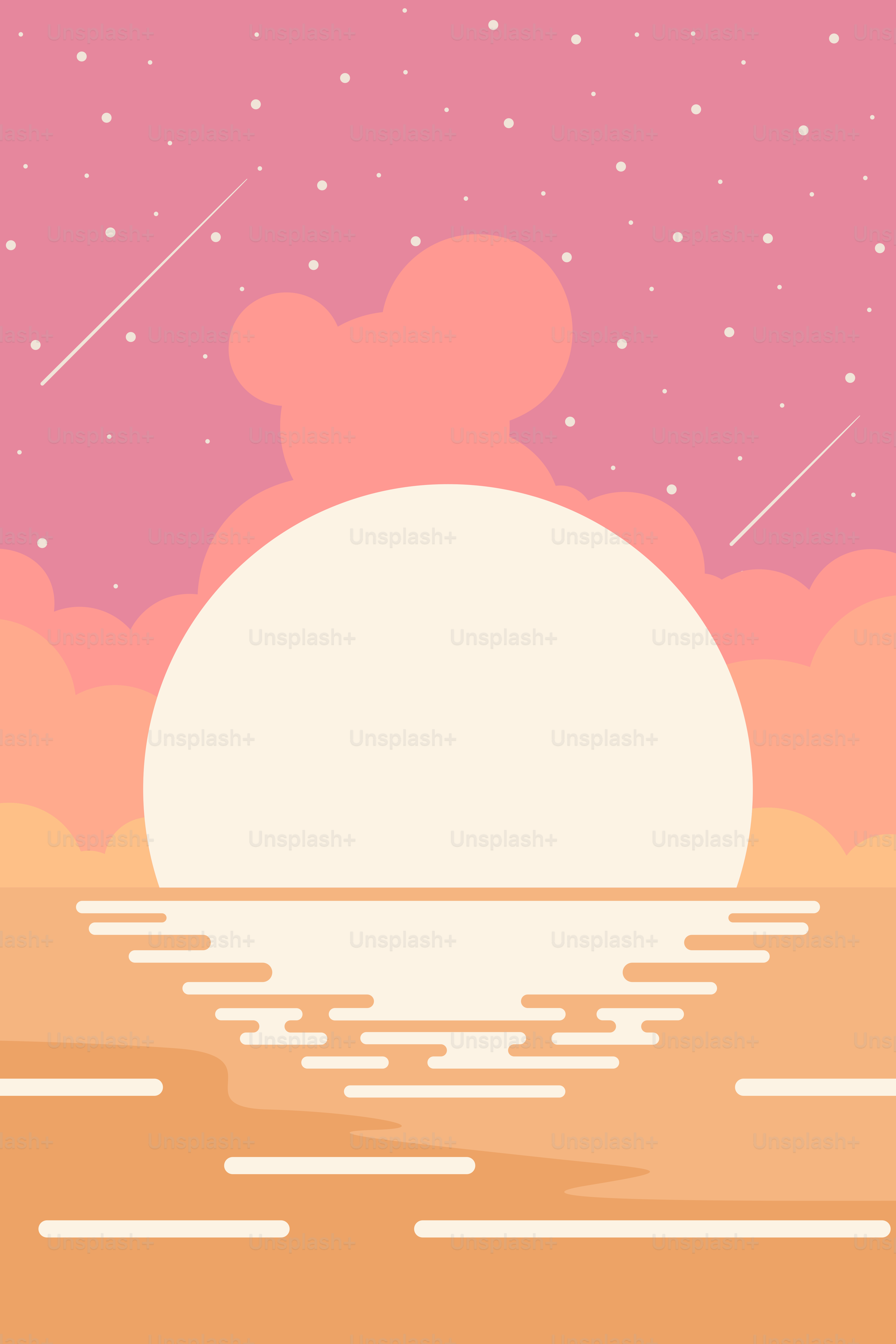 The sun is setting over a body of water