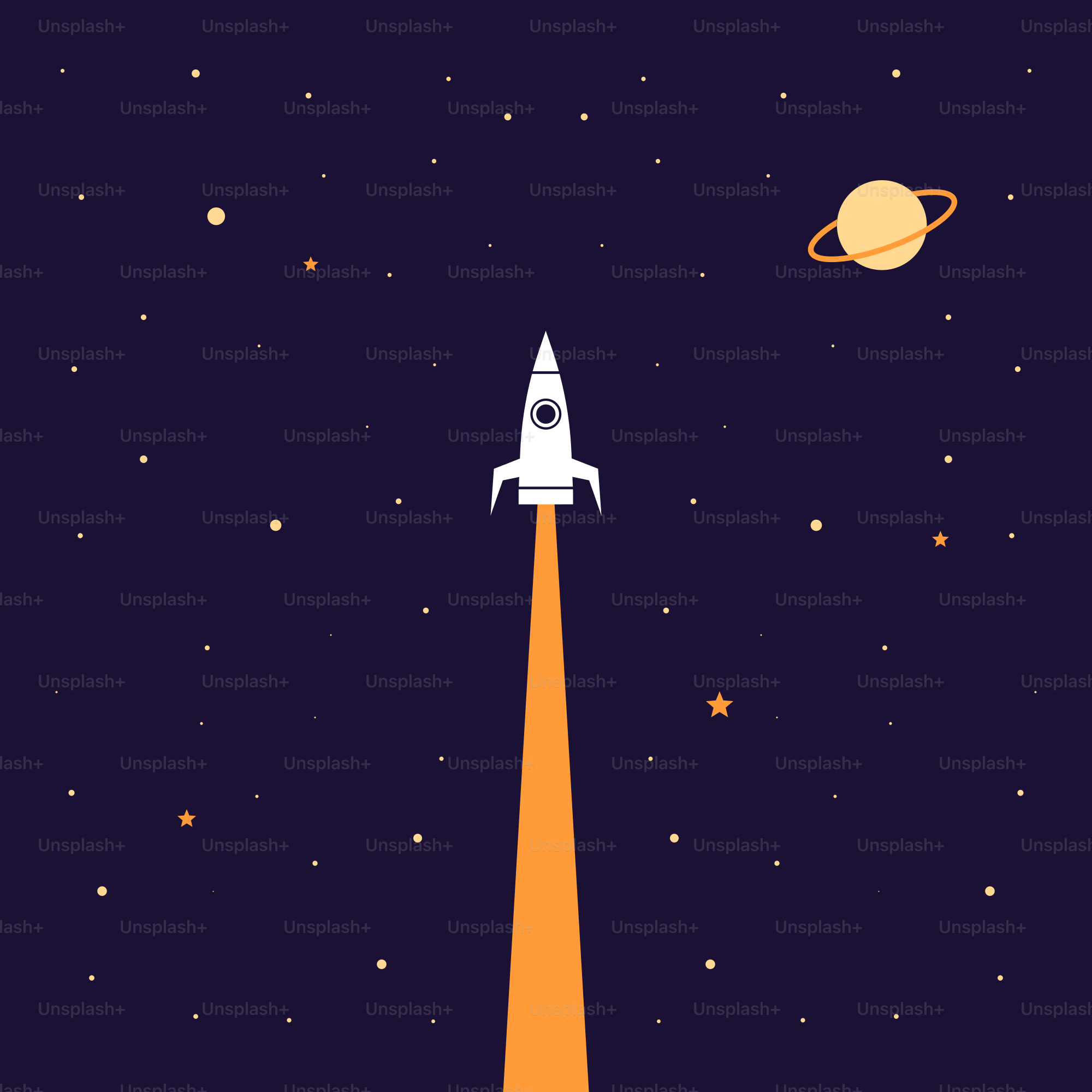 A space shuttle flying through the night sky