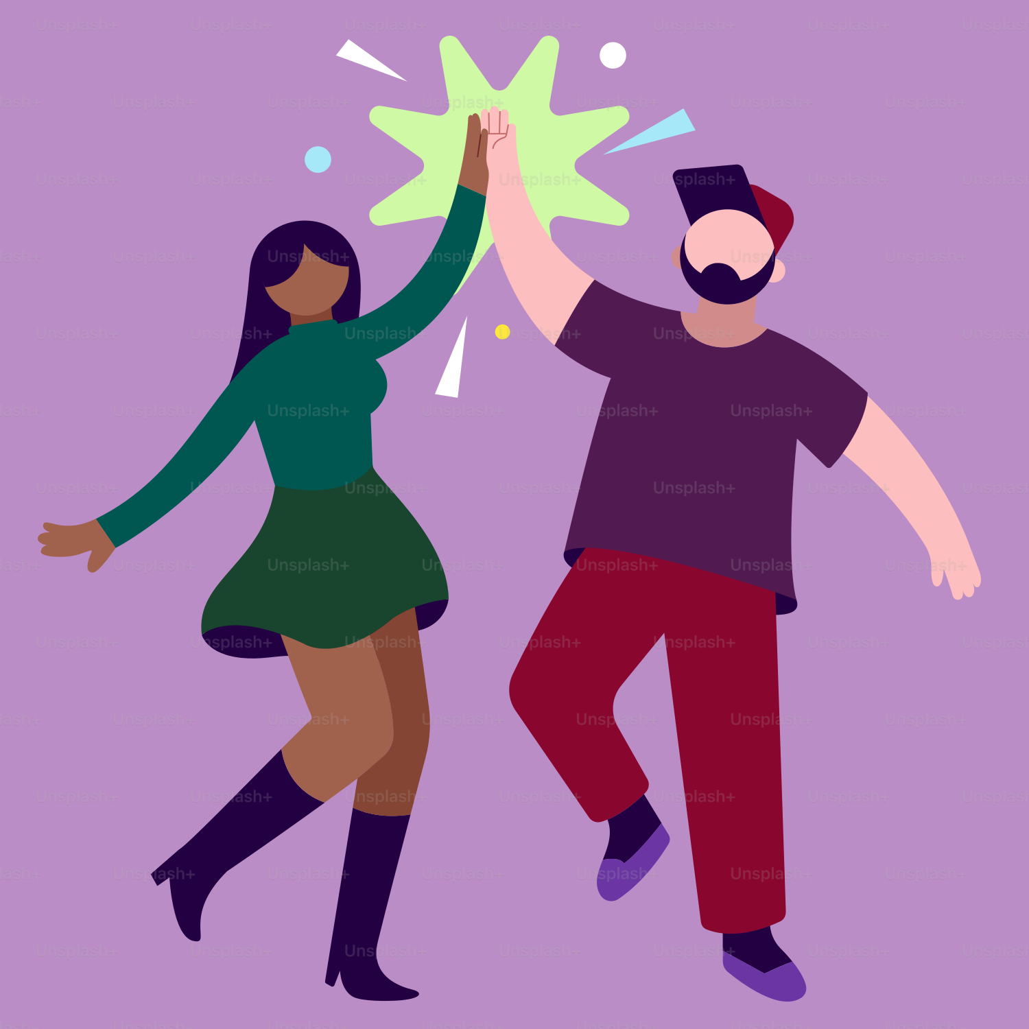 A man and a woman are dancing together