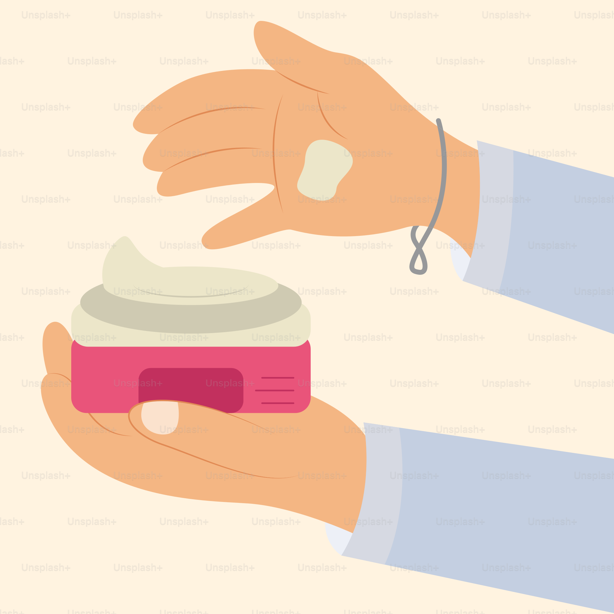 Eine Person, die einen Behälter mit etwas darin hält