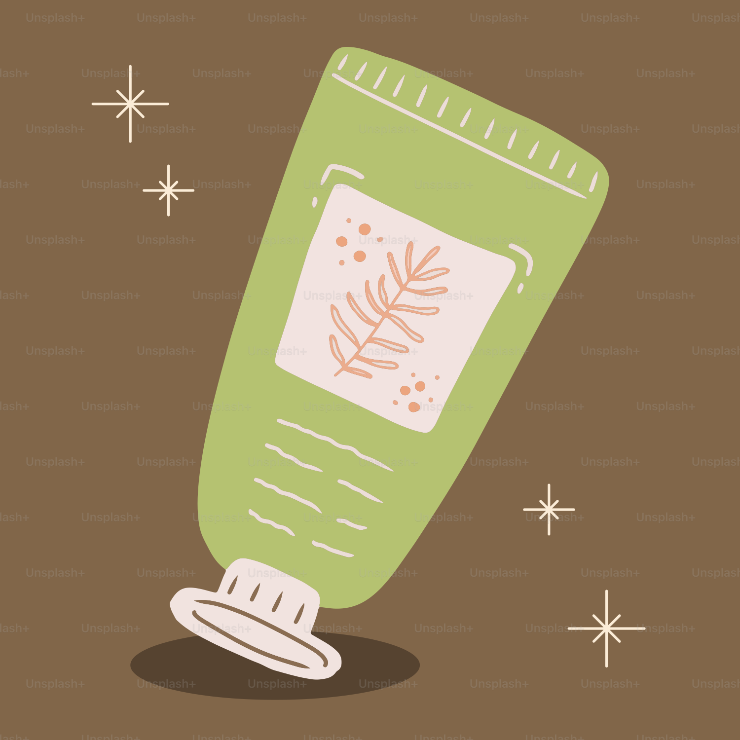 A tube of toothpaste on a brown background