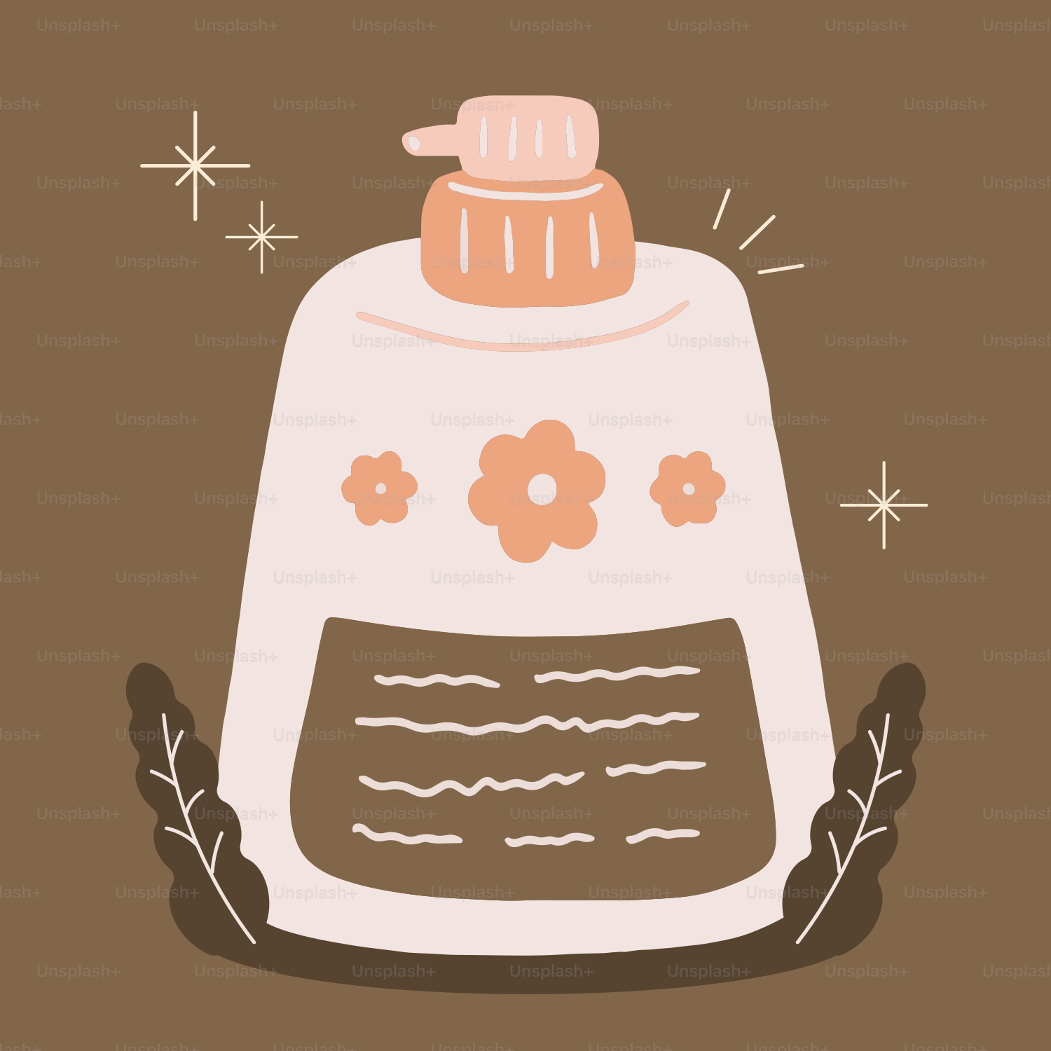 Una batidora con una flor encima