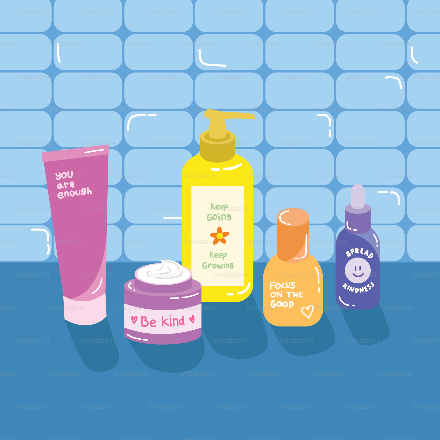 A group of different types of skin care products