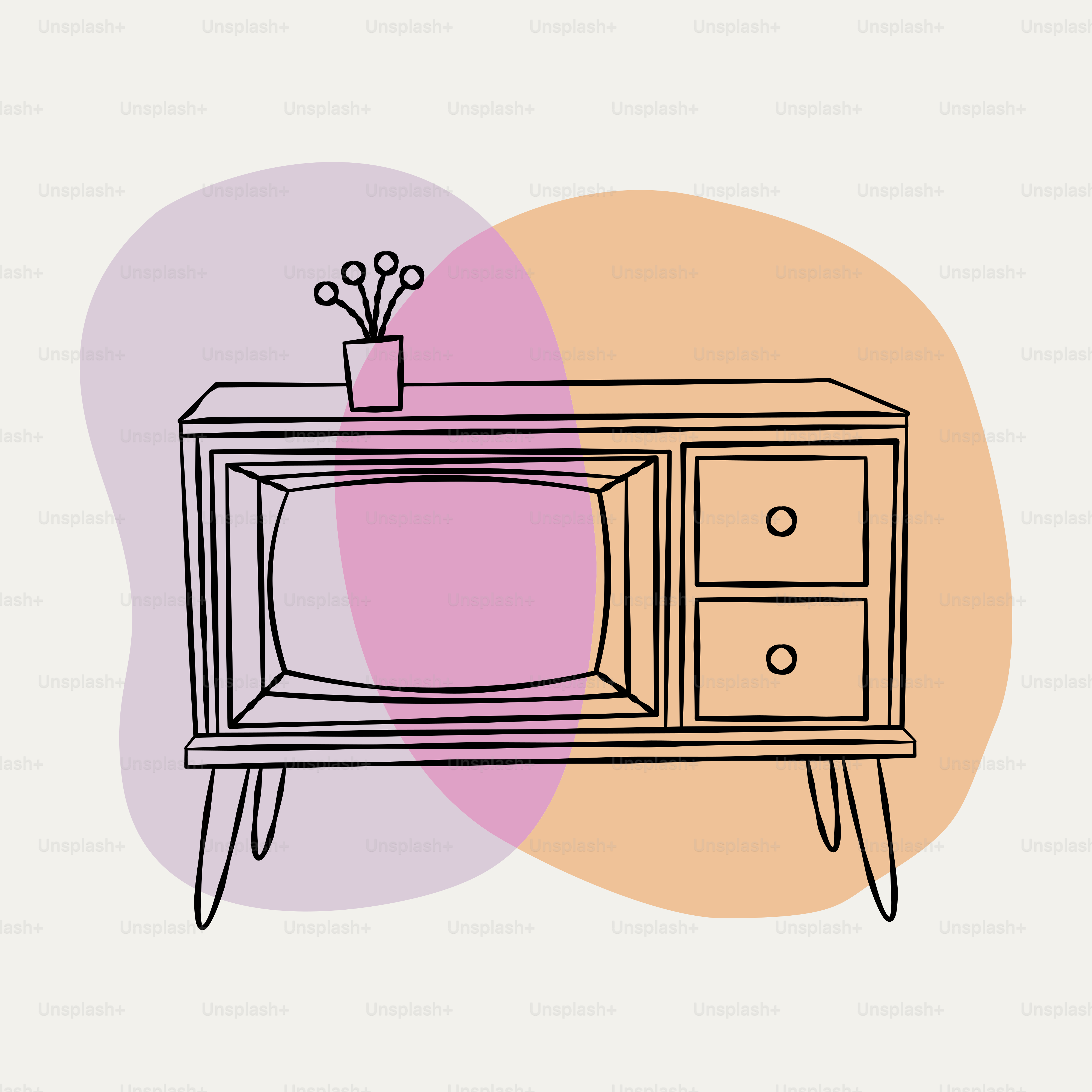 A TV sitting on top of a wooden dresser