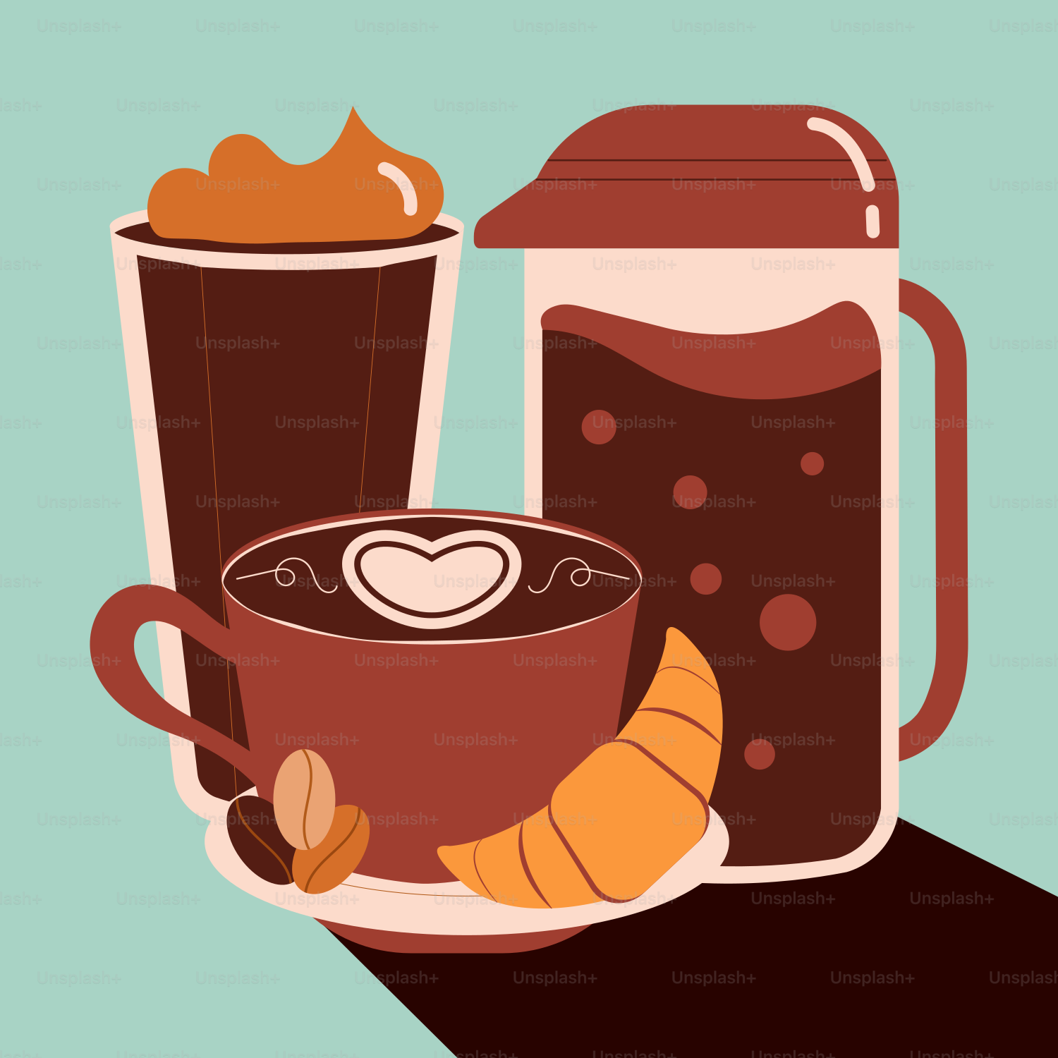 Una tazza di caffè accanto a un barattolo di liquido