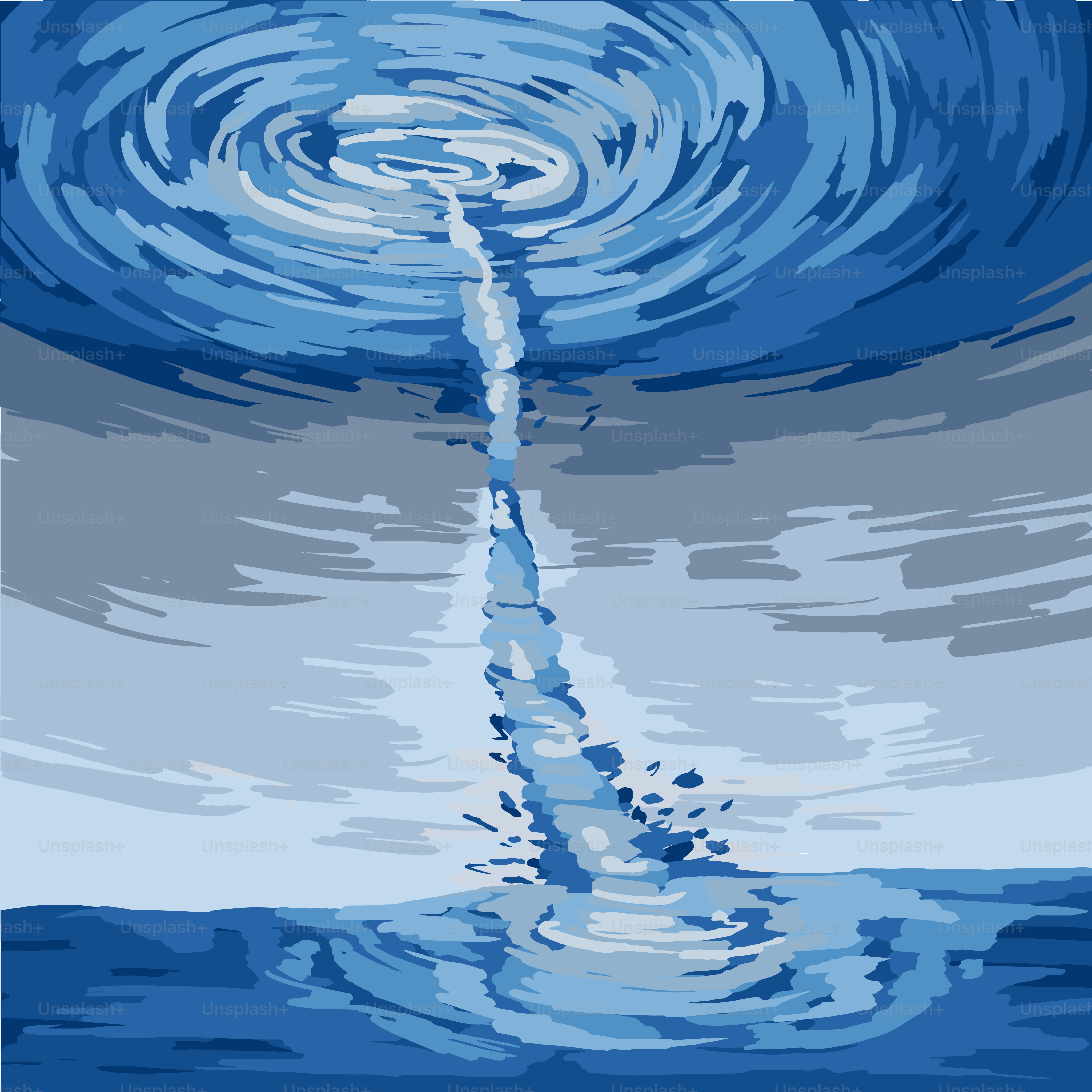 Un'immagine di un beccuccio d'acqua nel mezzo di un corpo d'acqua