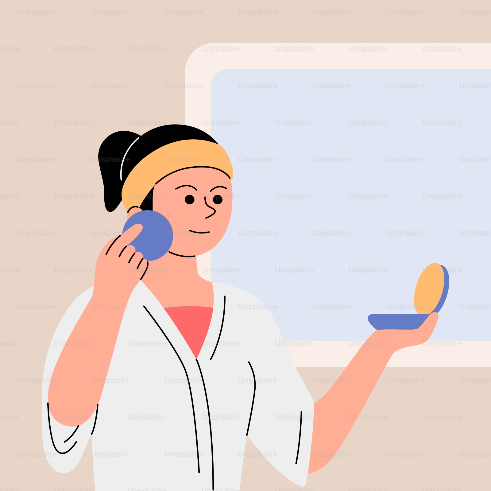 A woman talking on a cell phone while holding a bowl