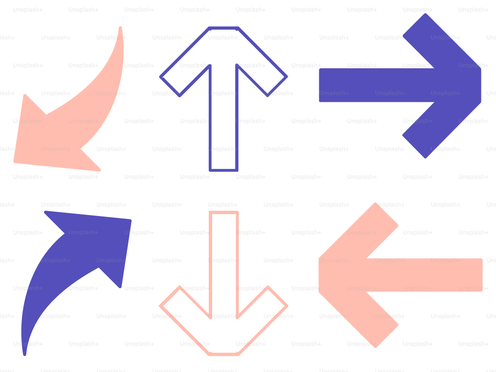 Un insieme di frecce di diverse forme e dimensioni vettoriale – Immagine di  Sfondo blu su Unsplash, image size:3000x2250