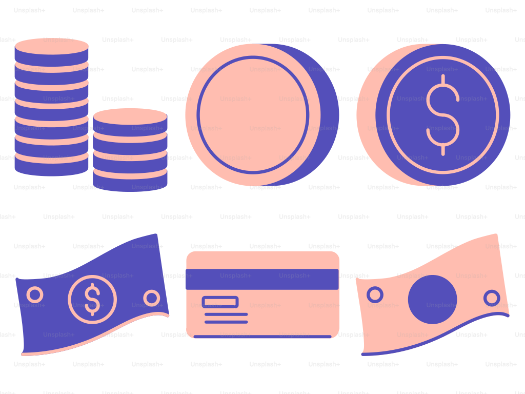 Eine Reihe verschiedener Gegenstände auf weißem Hintergrund