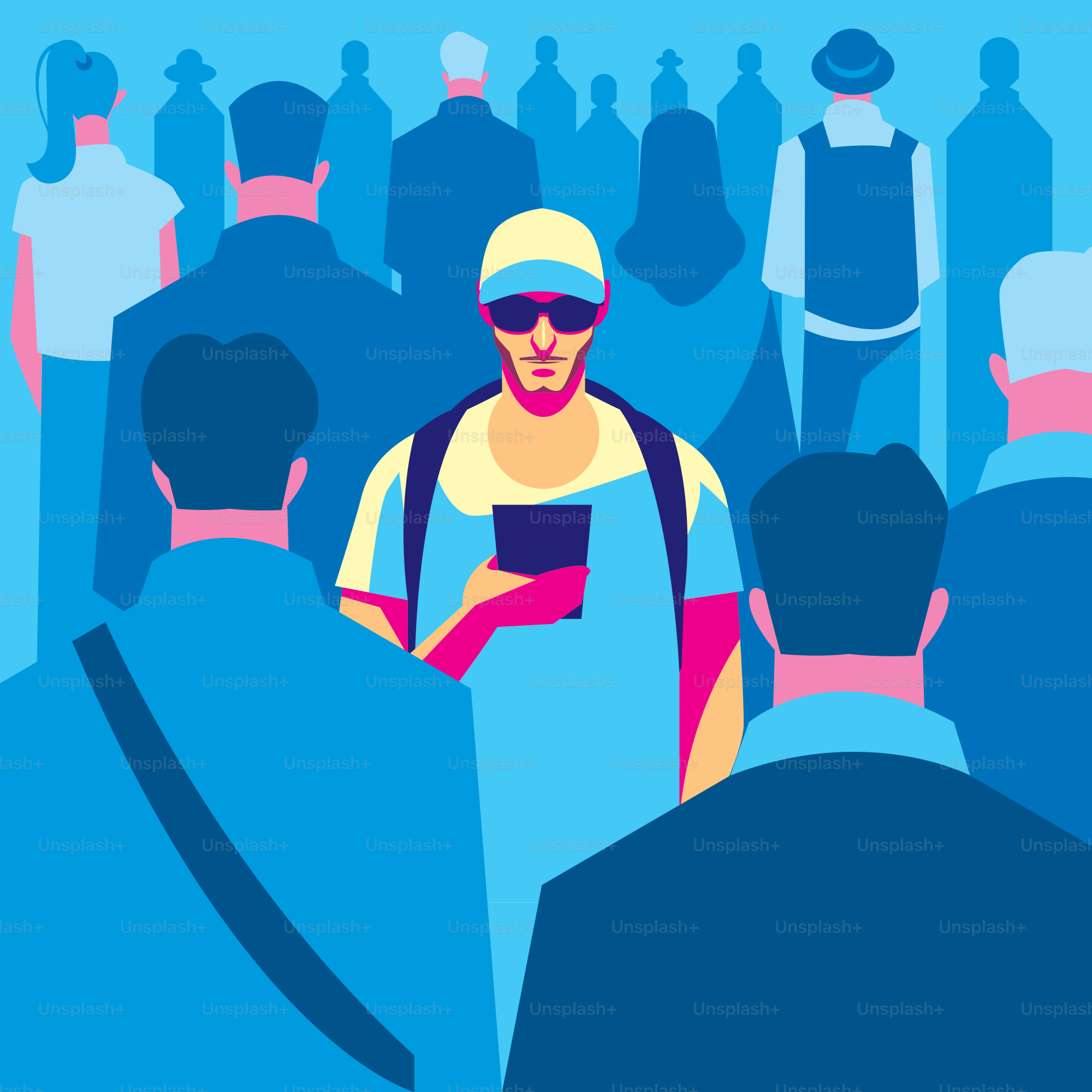 A man standing in front of a crowd of people