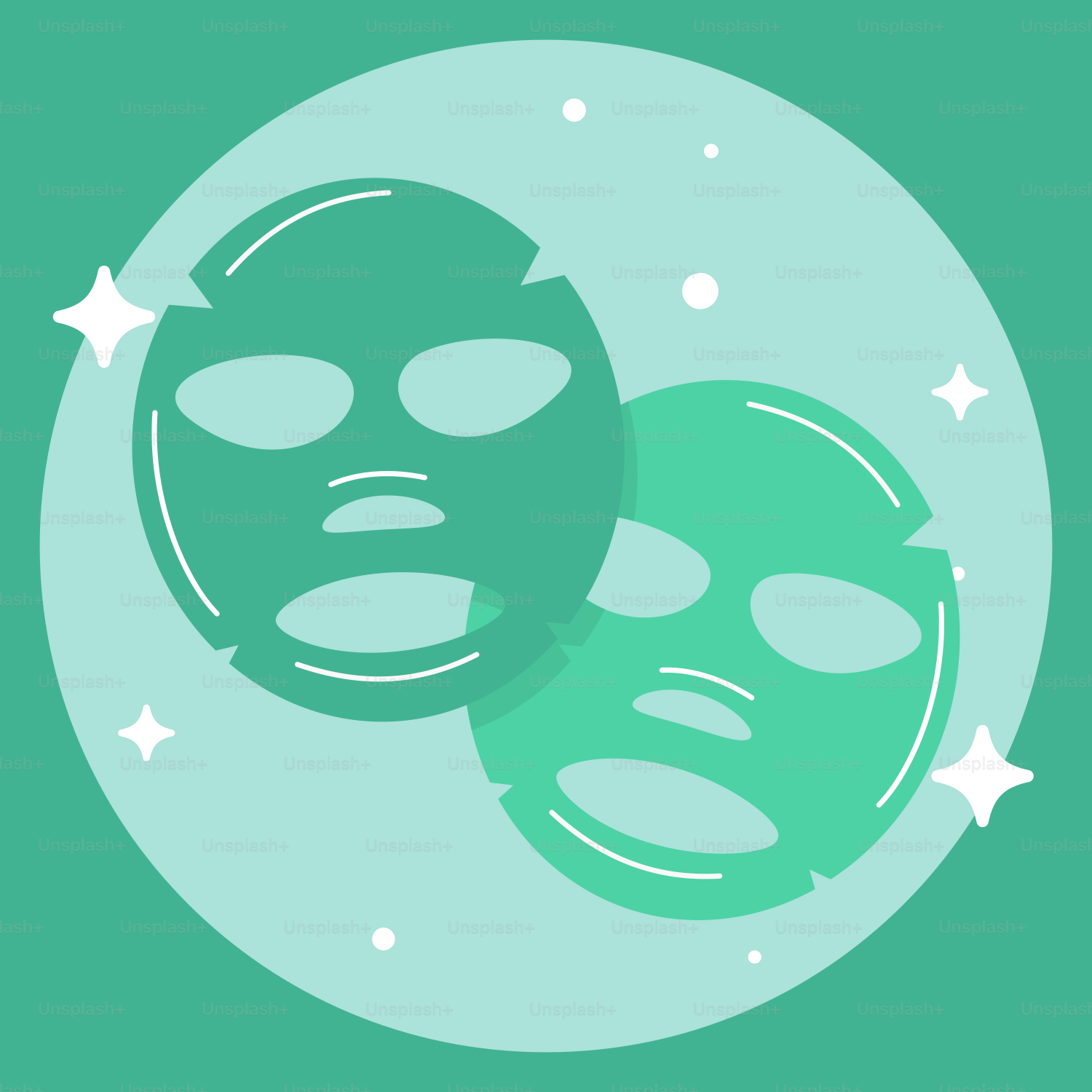 A pair of masks sitting on top of each other